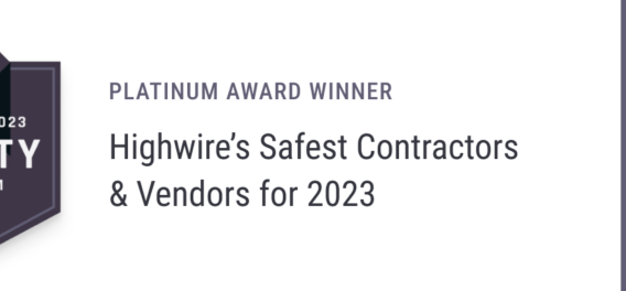 Highwire Recognizes its Safest Contractors & Vendors
